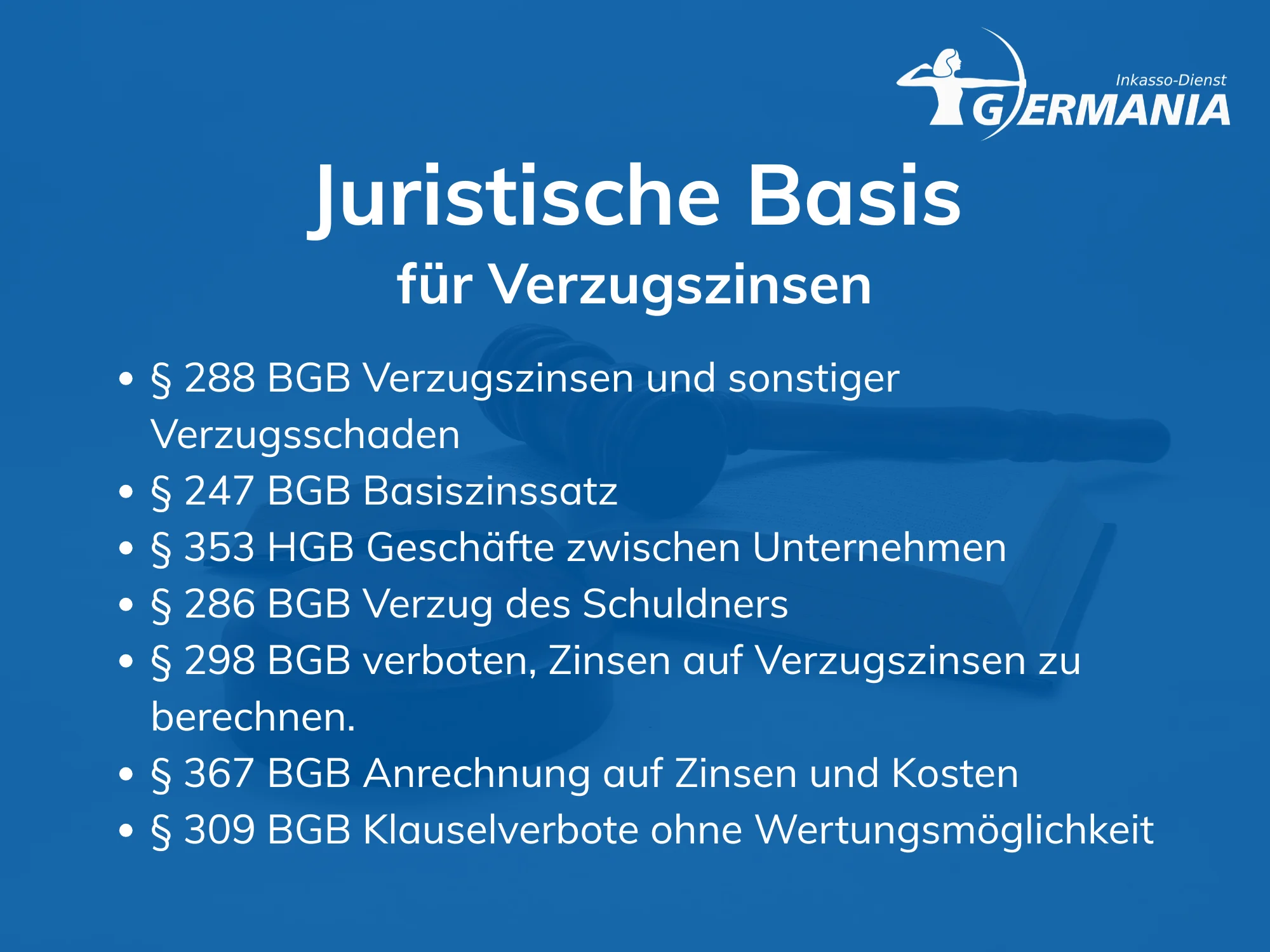 Juristische Basis für Verzugszinsen